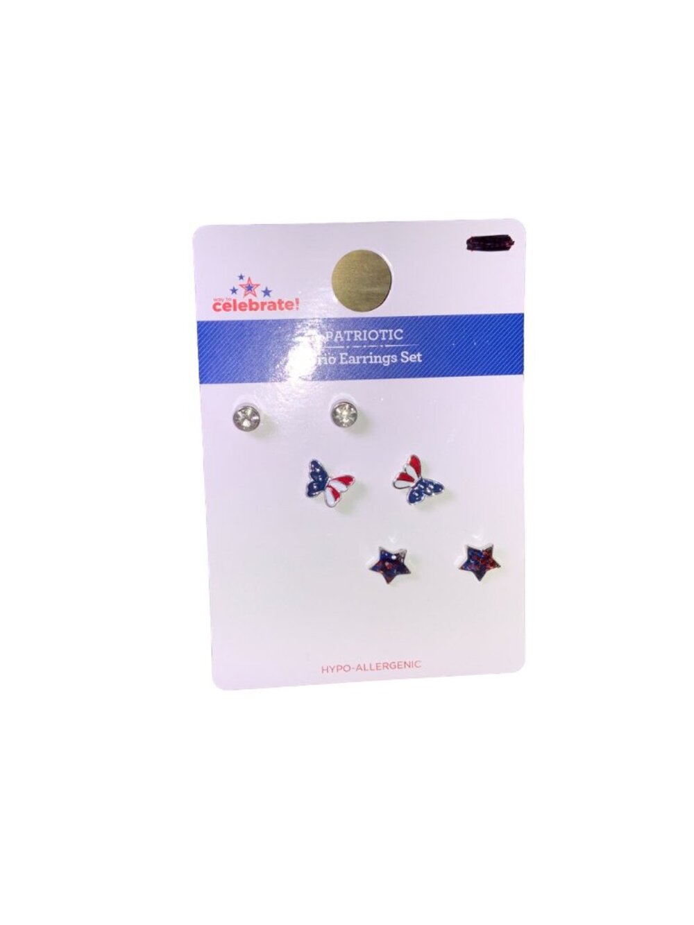 Patriotic Earrings hypo allergenic Lot of three 4th of July Jewelry